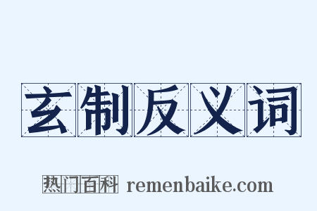 玄制反义词是什么意思的图片